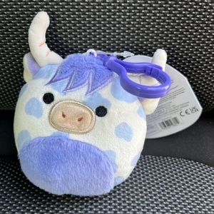 Squishmallows Conway the Purple Spotted Highland Cow Clip 3.5”